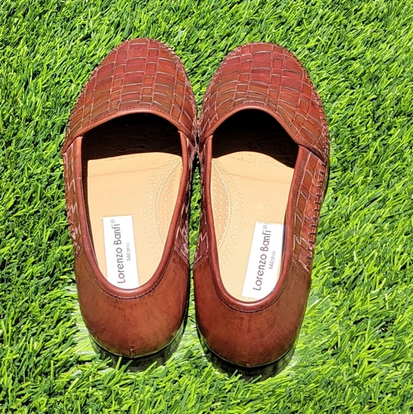 Pristine Lorenzo Banfi Italian Leather Loafers Men\'s Size 9